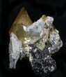 Gemmy, Twinned Calcite With Sphalerite - Elmwood #33802-4